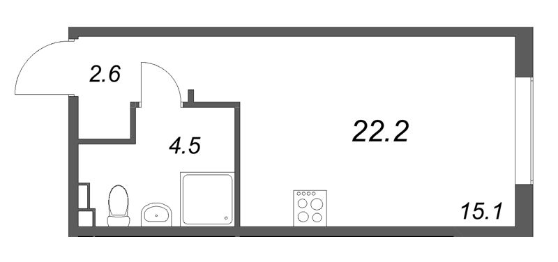 Продажа студии Шушары п., Пулковское ш.,  к. 4