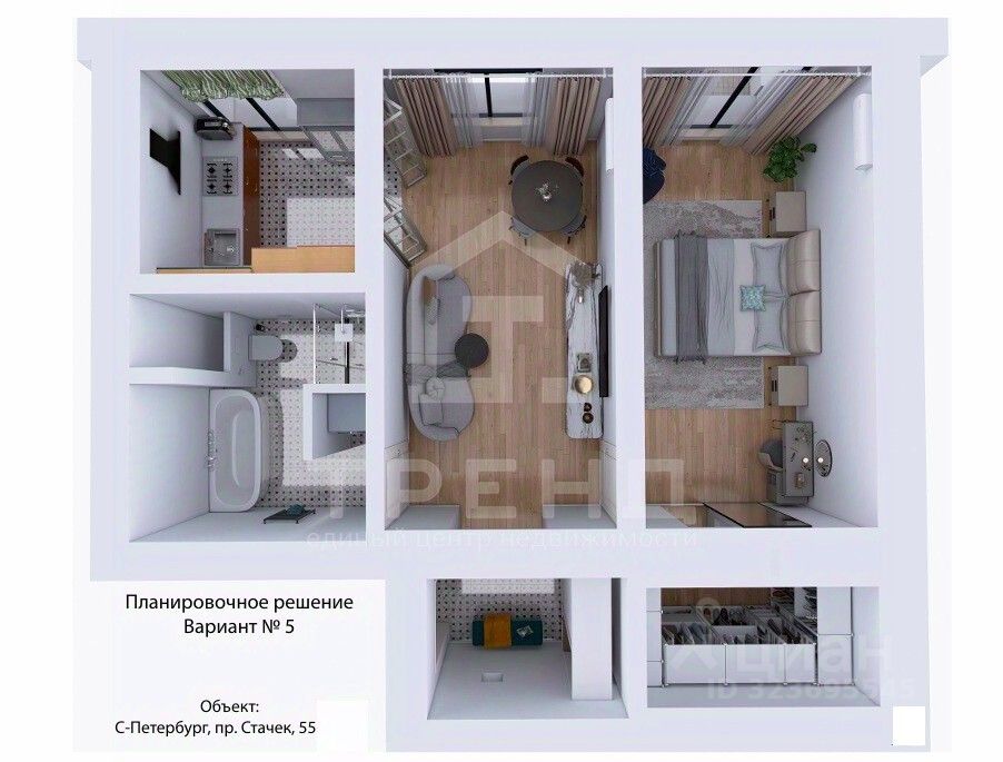 Продажа 2-комн квартиры на вторичном рынке проспект Стачек, 55