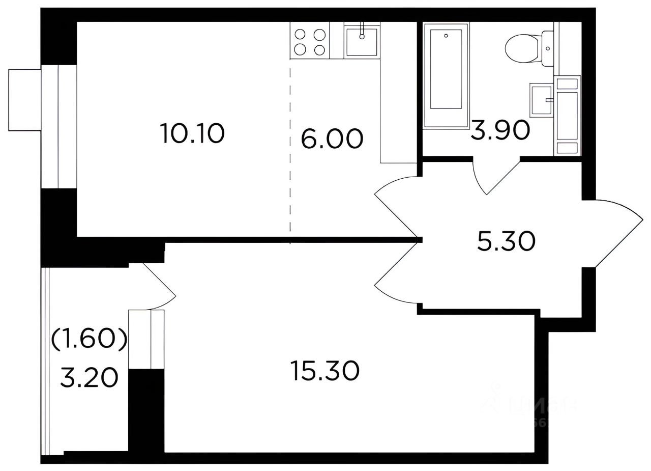 Аренда 2-комн квартиры на вторичном рынке Пушкино, улица Сретенская, 1