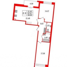 Продажа 2-комн квартиры на вторичном рынке Уральская улица,  д. 25