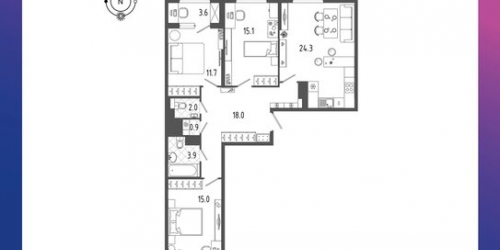 2-комн квартира улица Максима Горького,  д. 5/10
