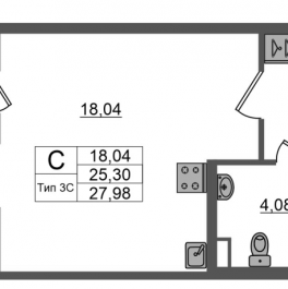 Продажа студии Санкт-Петербург г., Октябрьская наб., к. 1.1 Продажа студии Санкт-Петербург г., Октябрьская наб., к. 1.1