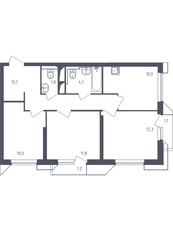 Продажа 3-комн квартиры в новостройке Раздоры д., Мякининское ш.,  к. 21