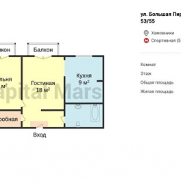 Аренда 2-комн квартиры на вторичном рынке Пироговская Б. ул,  д. 53