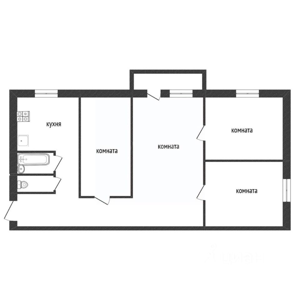 Продажа 4-комн квартиры на вторичном рынке Кириши, Советская улица, 12а