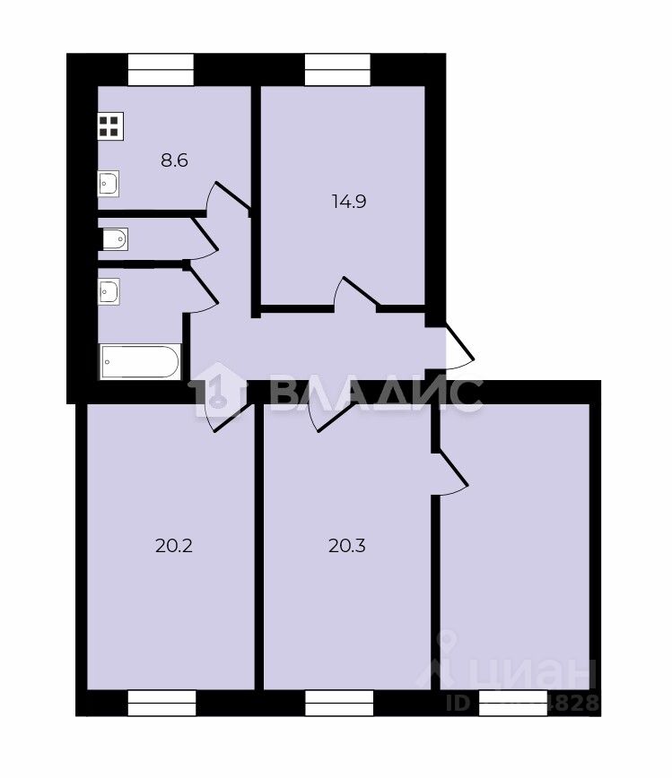 Продажа 4-комн квартиры на вторичном рынке проезд 3-й Подбельского, 18