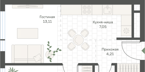 1-комн квартира Москва г., Кржижановского ул.,  к. 5