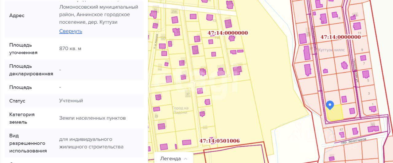 Продажа земли д. Куттузи, улица Пилотажная