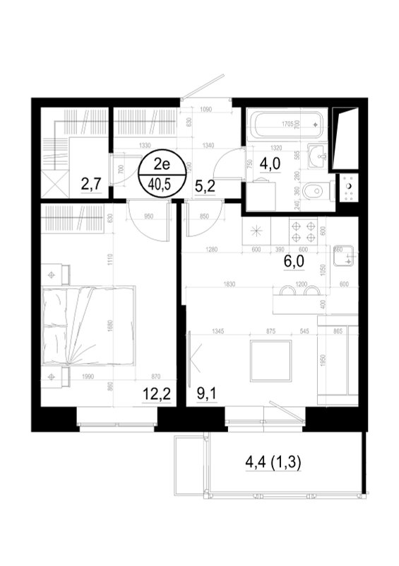 Продажа 1-комн квартиры в новостройке Одинцово г., Маковского ул.,  к. 3