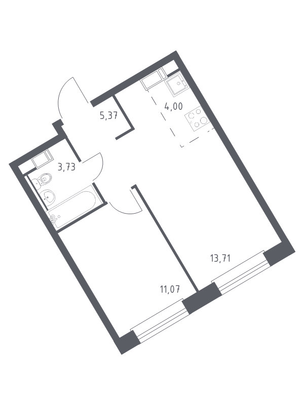 Продажа 1-комн квартиры в новостройке Cтолбово д., Проектируемый проезд № 7032,  к. 14-2