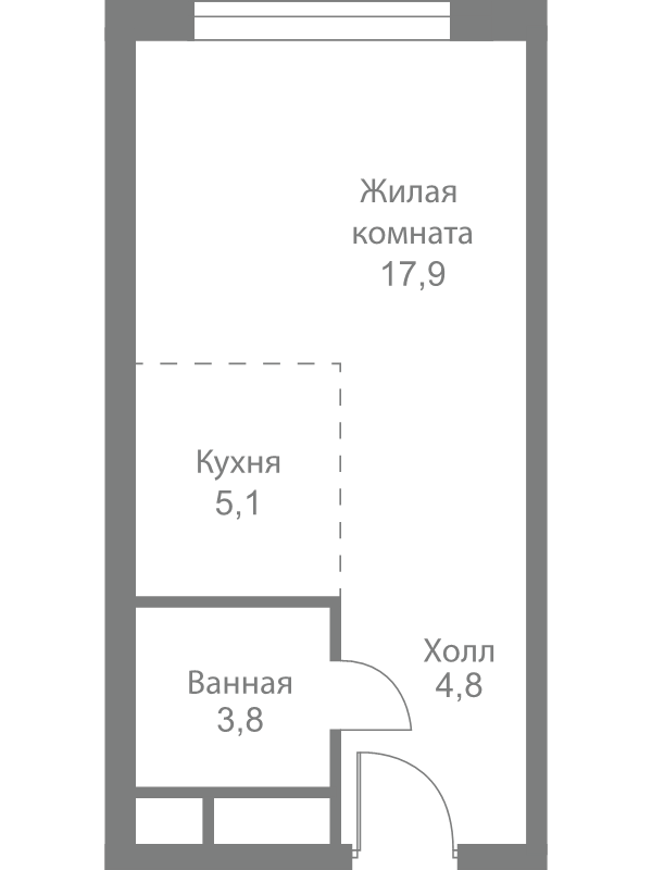 Продажа студии Москва г., Сколковское ш.,  к. 4