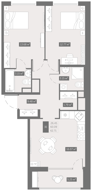 Продажа 2-комн квартиры в новостройке Шушары п., Московское ш.,  к. 8
