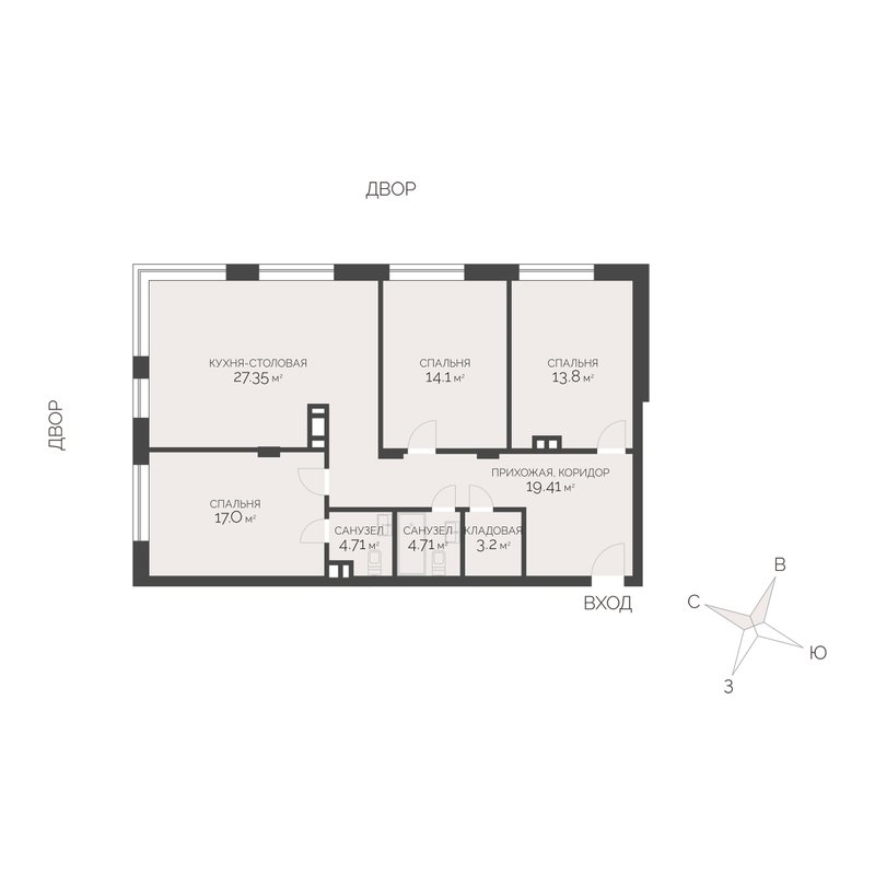 Продажа 3-комн квартиры в новостройке Рогозинино д., Луговая ул.,  к. 1