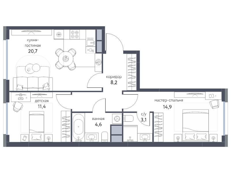 Продажа 2-комн квартиры в новостройке Москва г., Тагильская ул.,  к. 4