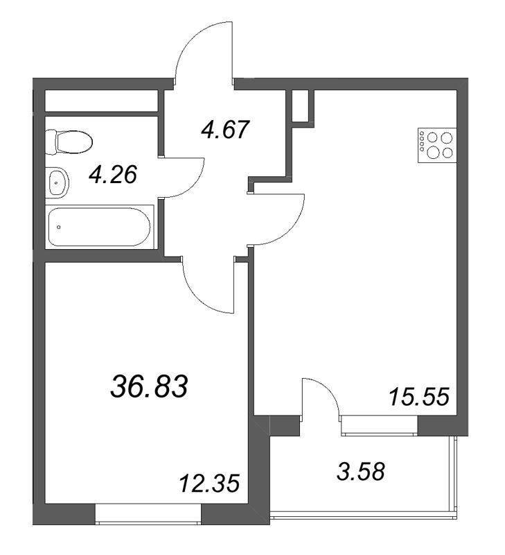Продажа 1-комн квартиры в новостройке Шушары п., Пулковское ш.,  к. 3.6