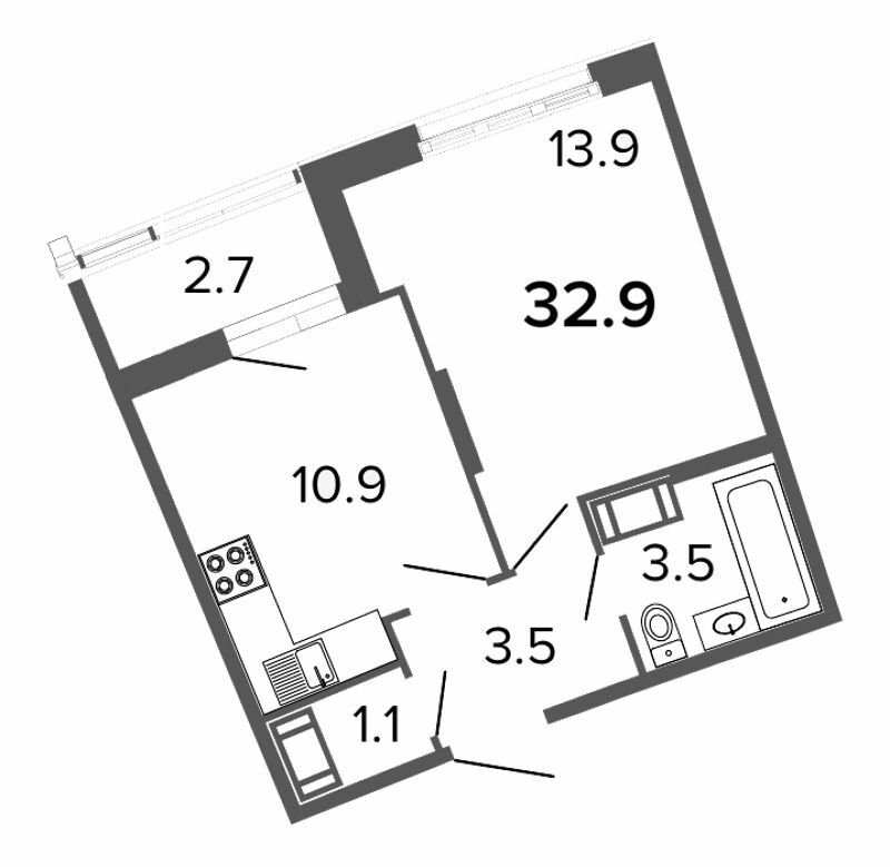 Продажа 1-комн квартиры на вторичном рынке Комендантский просп.,  д. 65