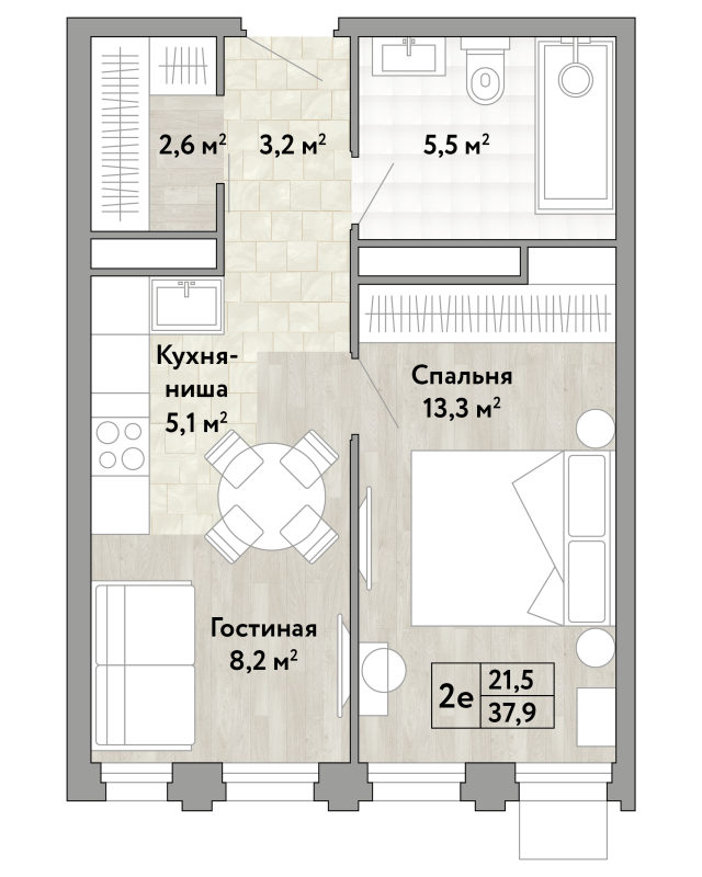 Продажа 1-комн квартиры в новостройке Коммунарка п., Александры Монаховой ул.,  к. 2