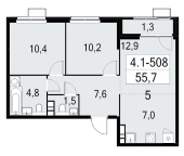 Продать Квартиры в новостройке Москва г., Бартеневская ул.   4.1.2