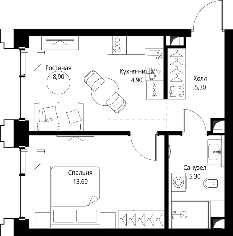 Продажа 1-комн квартиры в новостройке Москва г., Верейская ул.,  к. SET.1.3