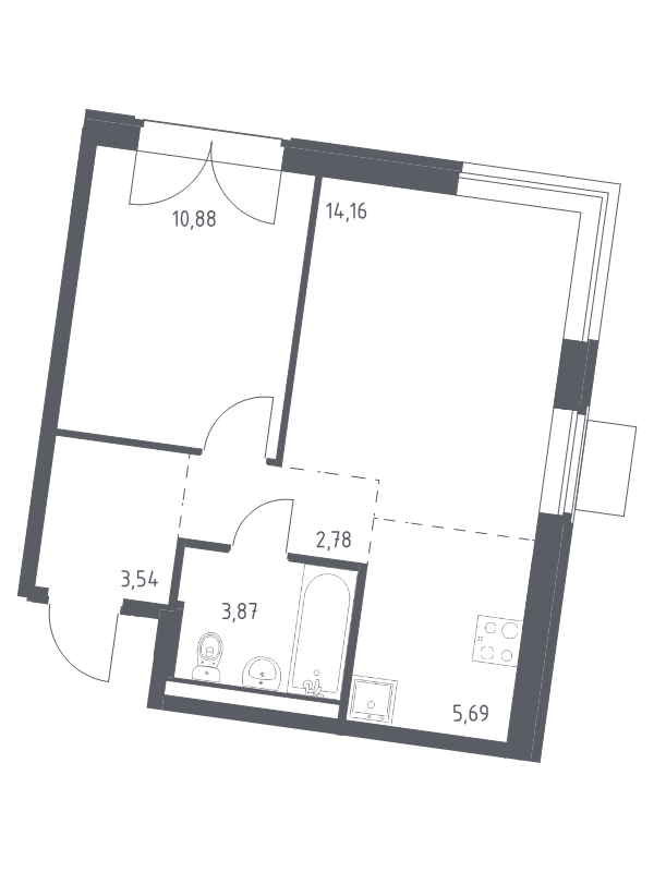 Продажа 1-комн квартиры в новостройке Боровское ш,  к. 10