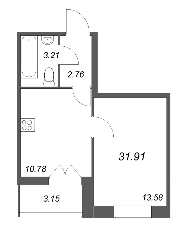 Продажа 1-комн квартиры в новостройке Скотное д., Рождественская ул.,  к. 1