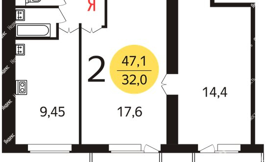 Продажа 2-комн квартиры на вторичном рынке ул Новая Дорога,  д. 3