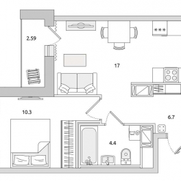 Продажа 1-комн квартиры на вторичном рынке Бугры пос., Тихая ул. ,  д. 5,  к. 2
