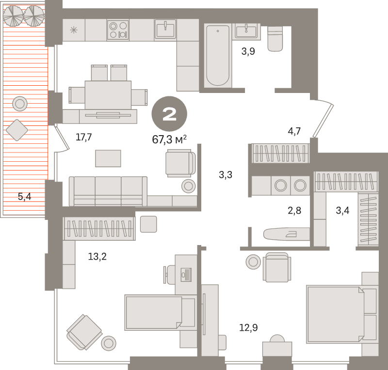 Продажа 2-комн квартиры в новостройке Москва г., Загорьевская ул.,  к. 2