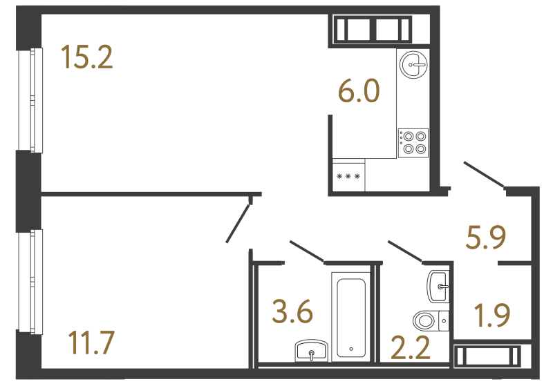 Продажа 1-комн квартиры в новостройке Санкт-Петербург г., Обводного кан. наб.,  к. 1