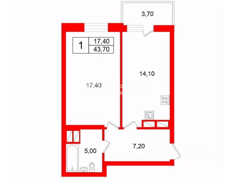 Продажа 1-комн квартиры на вторичном рынке проспект Космонавтов, 63к1