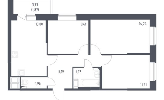Продажа 3-комн квартиры на вторичном рынке улица Севастьянова,  д. 34 к1