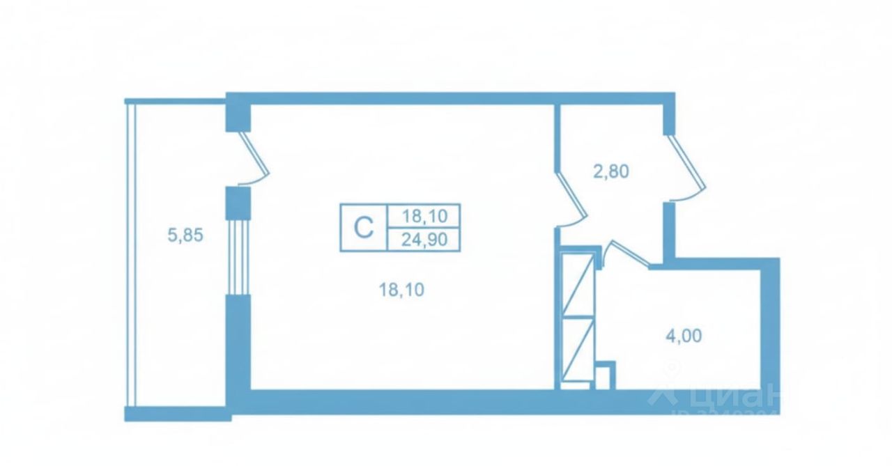 Продажа студии улица Плесецкая, 20к1