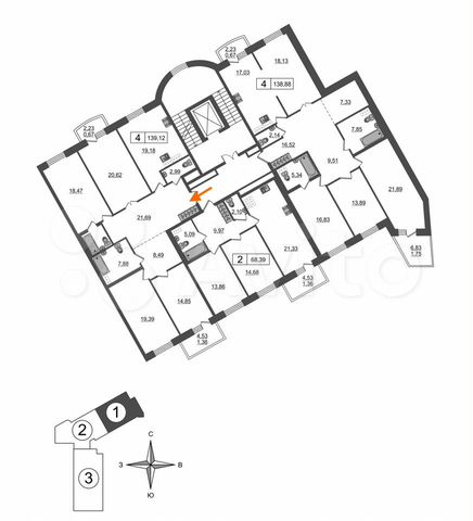Продажа 4-комн квартиры в новостройке Малодетскосельский пр-кт,  д. 42