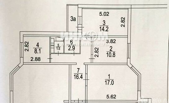 Продажа 3-комн квартиры на вторичном рынке Южный, ул Курыжова,  д. 28,  к. 1