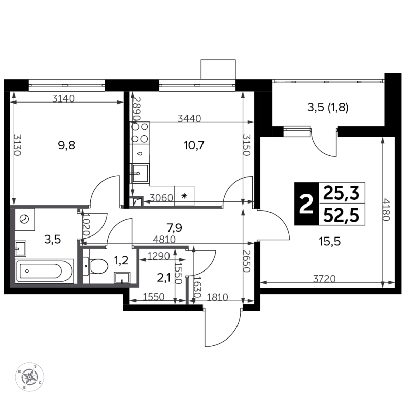 Продажа 2-комн квартиры в новостройке Битца п., Варшавское ш.,  к. 11
