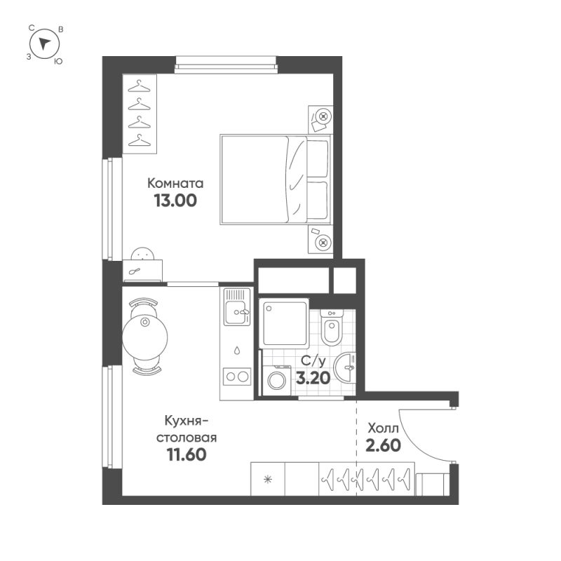 Продажа 1-комн квартиры в новостройке Санкт-Петербург г., Московское ш.,  к. 2