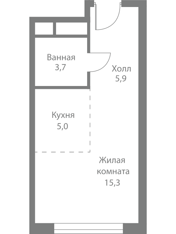 Продажа студии Москва г., Сколковское ш.,  к. 4