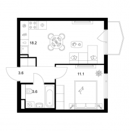 Продажа 1-комн квартиры в новостройке ул. Руставели, вл. 14, корп. 3