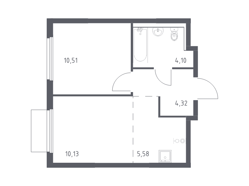Продажа 1-комн квартиры в новостройке Мисайлово д., Молодежный б-р,  к. 19