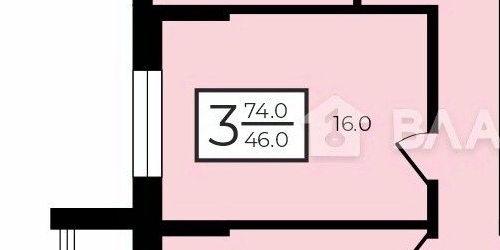 3-комн квартира Краснодарская улица, 6