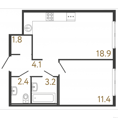 1-комн квартира набережная Обводного канала, 118А