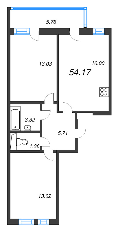 Продажа 2-комн квартиры в новостройке Шушары п., Школьная ул.,  к. 7