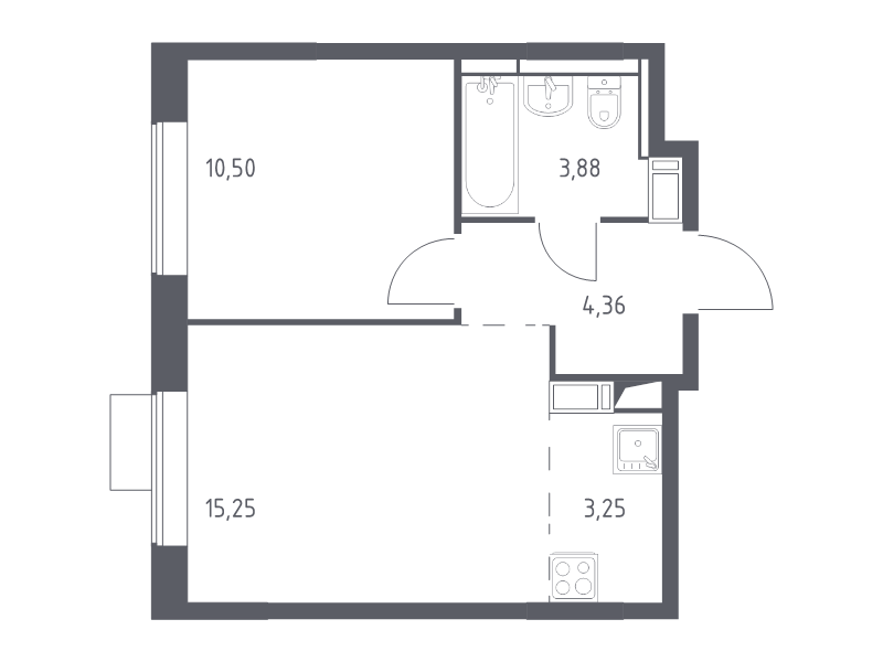 Продажа 1-комн квартиры в новостройке Юрлово д., Пятницкая ул.,  к. 2.1