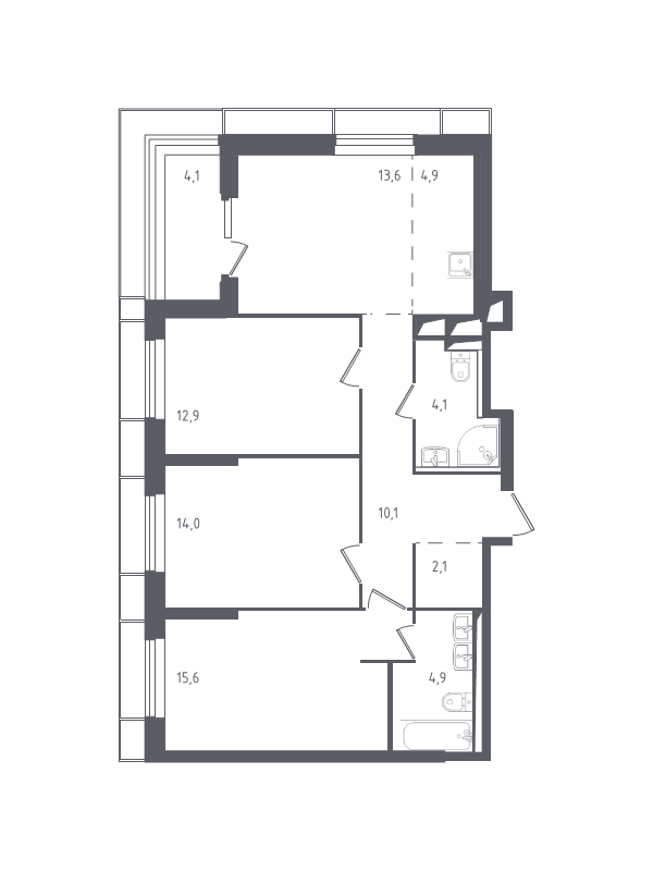 Продажа 3-комн квартиры в новостройке Раздоры д., Мякининское ш.,  к. 20