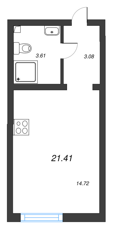 Продажа студии Санкт-Петербург г., Маршала Казакова ул.,  к. 10
