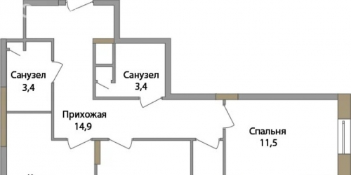 3-комн квартира Краснобогатырская улица, 40