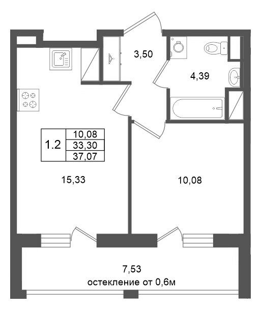 Продажа 1-комн квартиры в новостройке Новосаратовка д., Покровская Дорога ул.,  к. 15