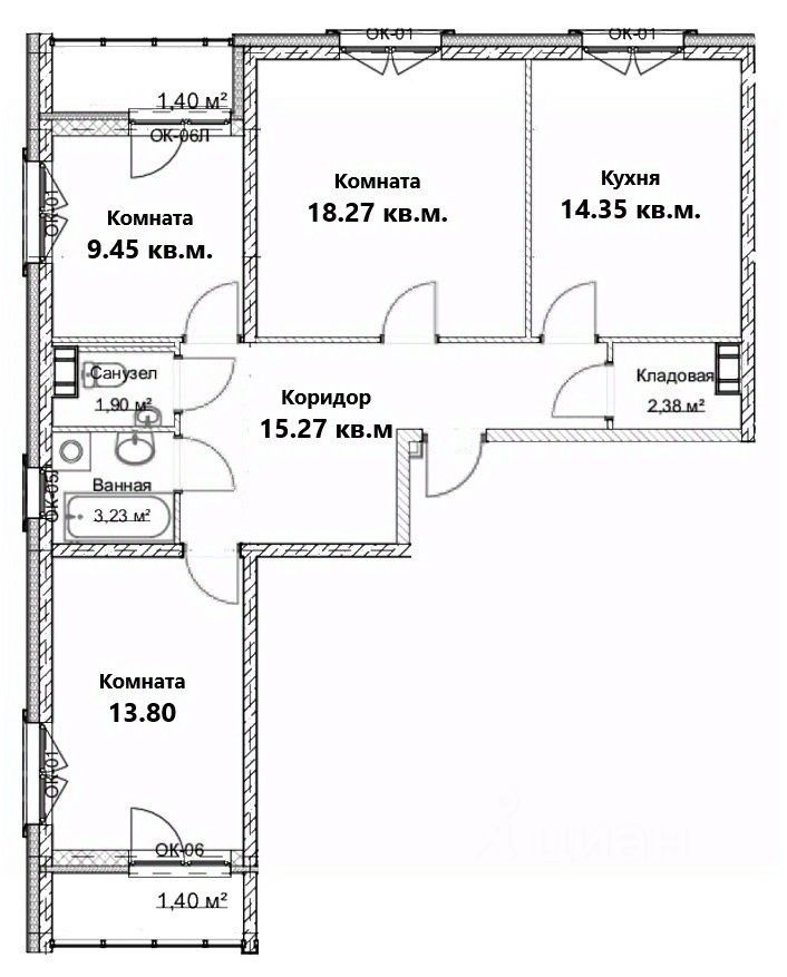 Продажа 3-комн квартиры на вторичном рынке Большой Смоленский проспект, 30