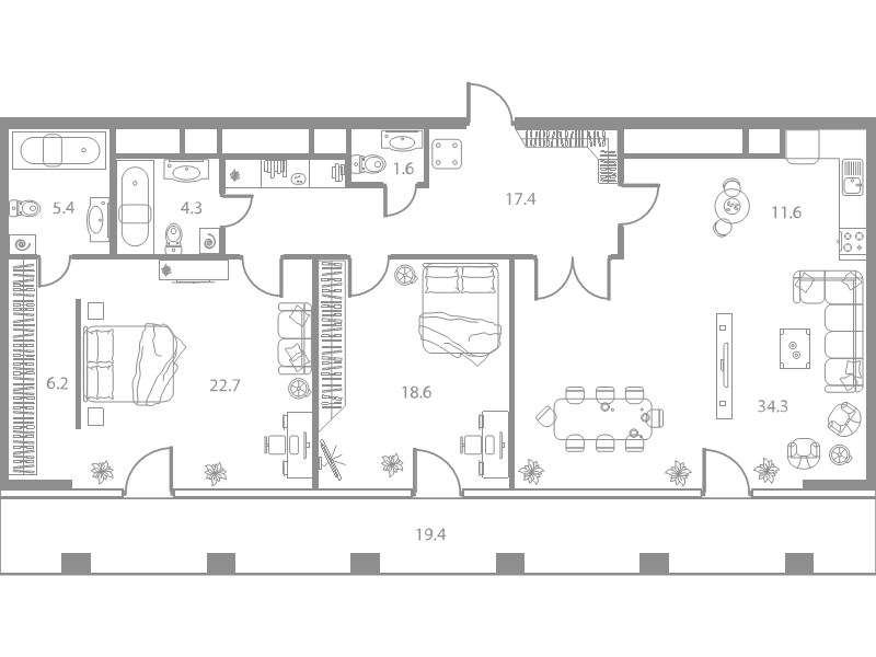 Продажа 2-комн квартиры в новостройке Москва г., Аминьевское ш.,  к. 1