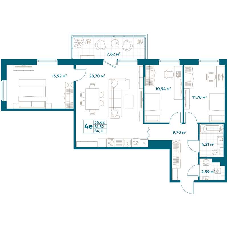 Продажа 3-комн квартиры в новостройке Москва г., Новоостаповская ул.,  к. Flow